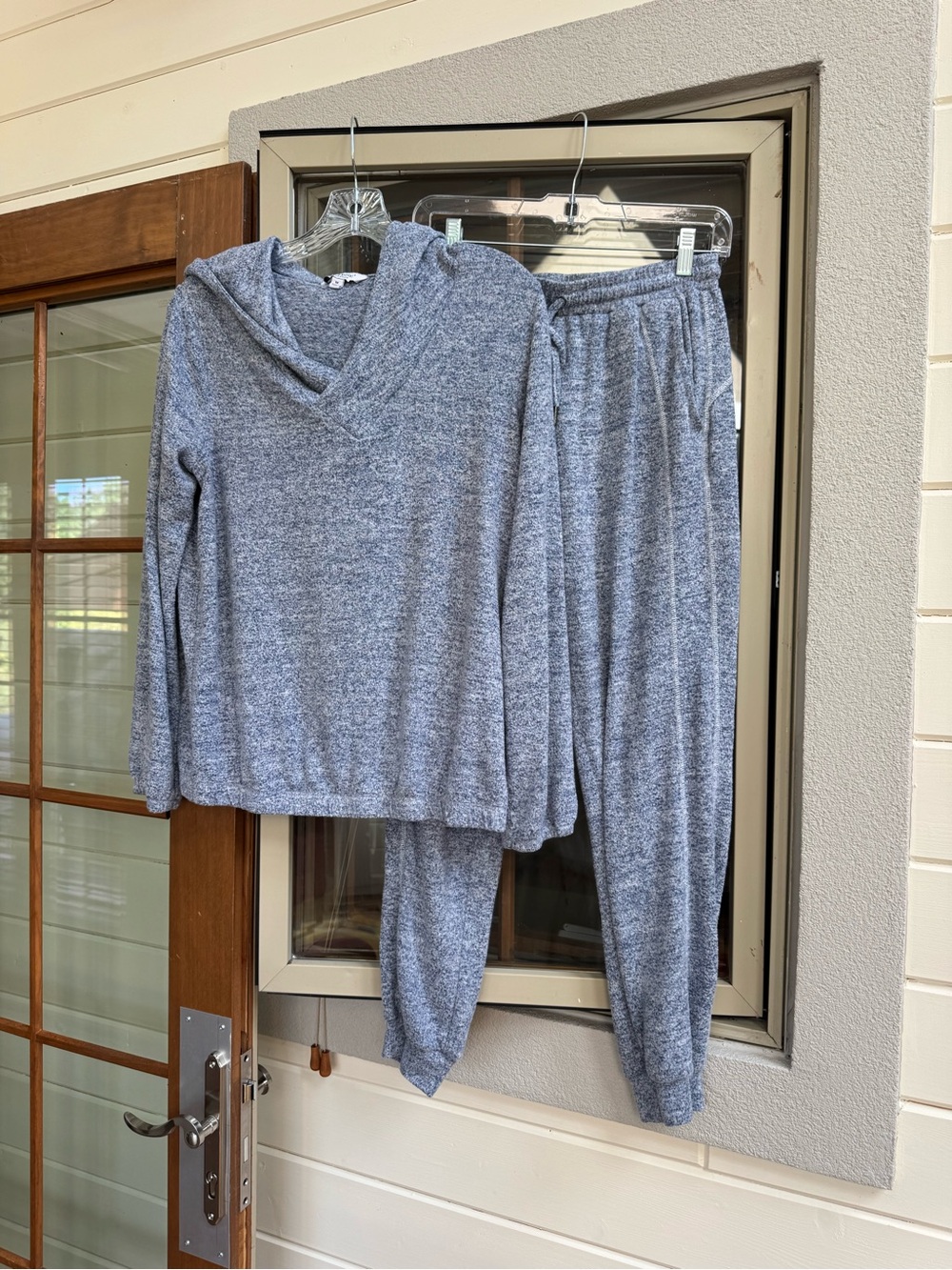 Liverpool Heather Gray Hooded Lounge Pajama Set